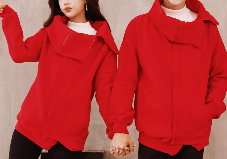 紅色衛衣配什么褲子好看圖片