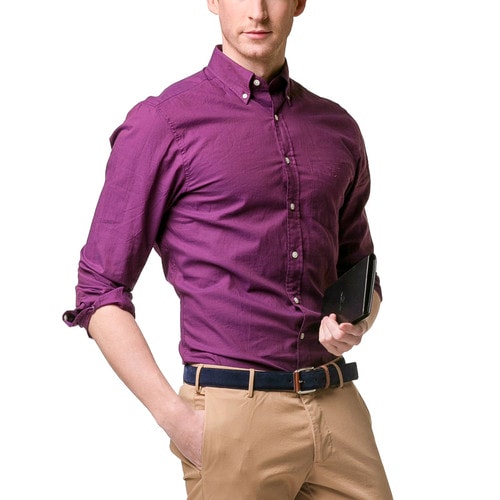 GANT/甘特 男士襯衫簡約素色長袖襯衫 342860