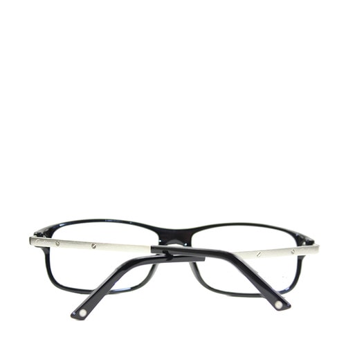 CARTIER/卡地亞16年新款時尚單梁板材框鍍鉑金飾面鏡腿男士平光鏡眼鏡